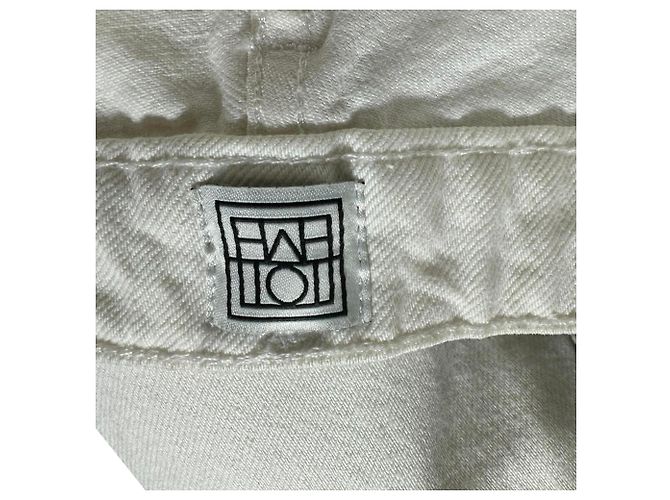 Jeans Barrel-Leg Totême en algodón blanco - vista 3