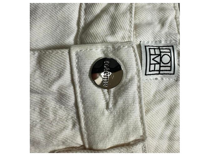 Jeans Barrel-Leg Totême en algodón blanco - vista 4