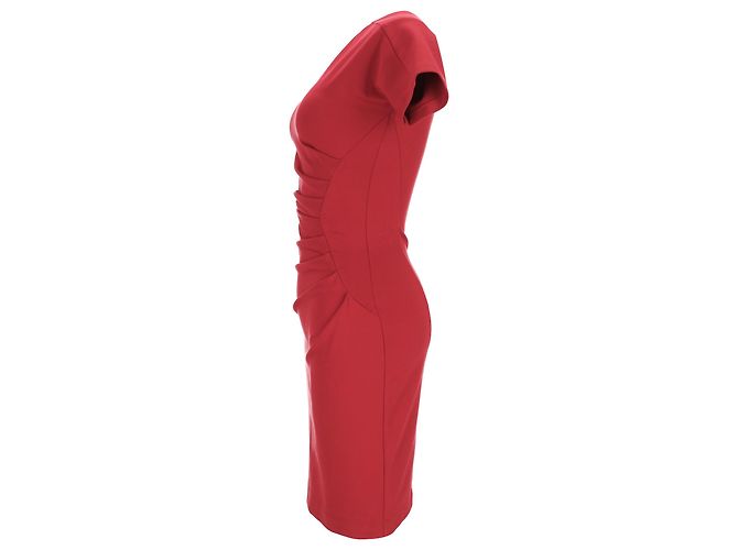 Vestido drapeado Gucci en viscosa roja - vista 2