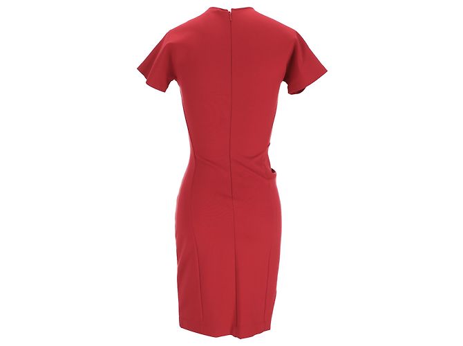 Vestido drapeado Gucci en viscosa roja - vista 3