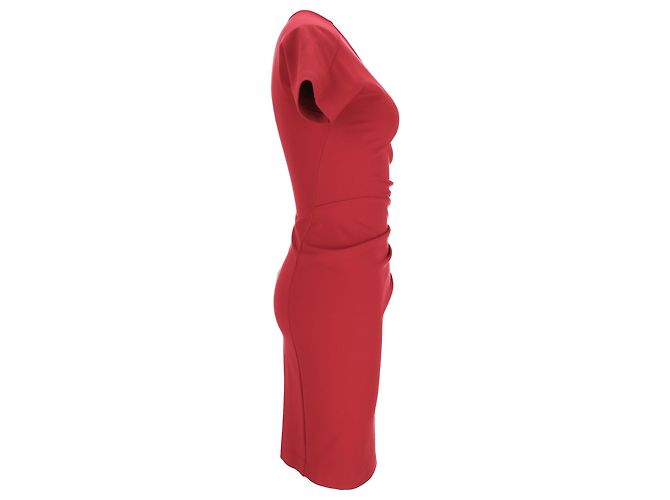 Vestido drapeado Gucci en viscosa roja - vista 4