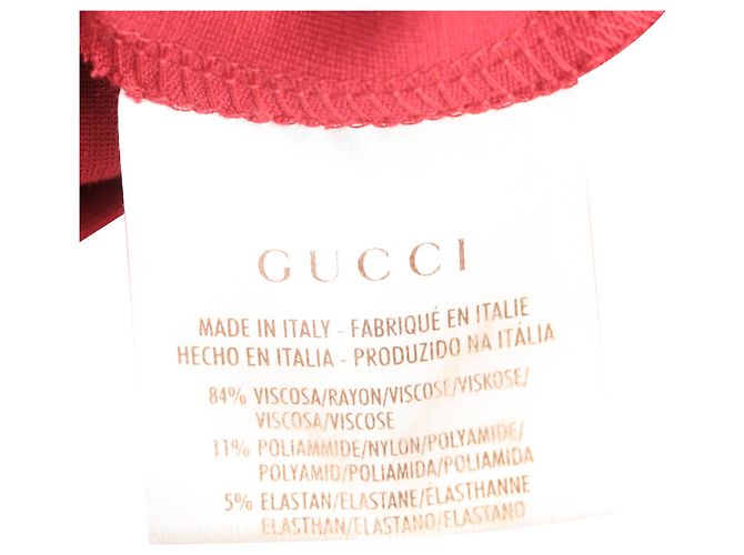 Vestido drapeado Gucci en viscosa roja - vista 7