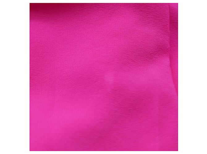 Abito camicia plissé a maniche lunghe in seta rosa Jason Wu Marrone - vista 7