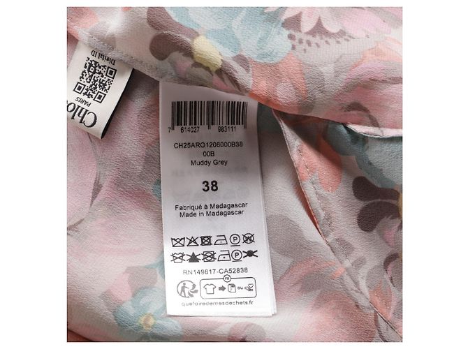 Chloé Mini-Kleid mit Rüschen aus Seide mit Blumenprint - Ansicht 6