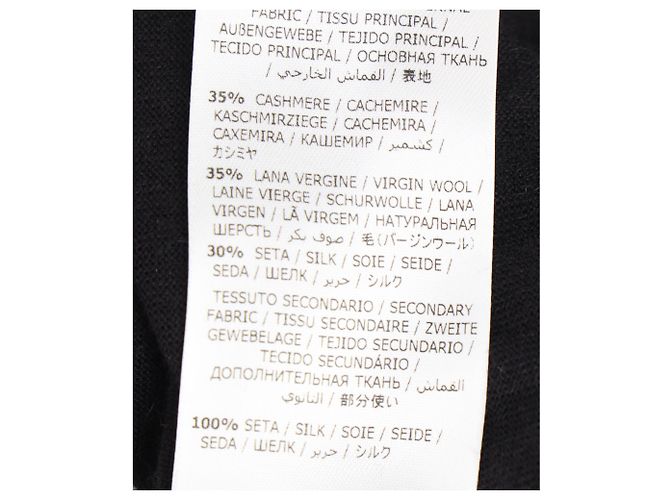 Salvatore Ferragamo Ferragamo Strickpullover aus schwarzem Kaschmir mit Wellenausschnitt - Ansicht 5