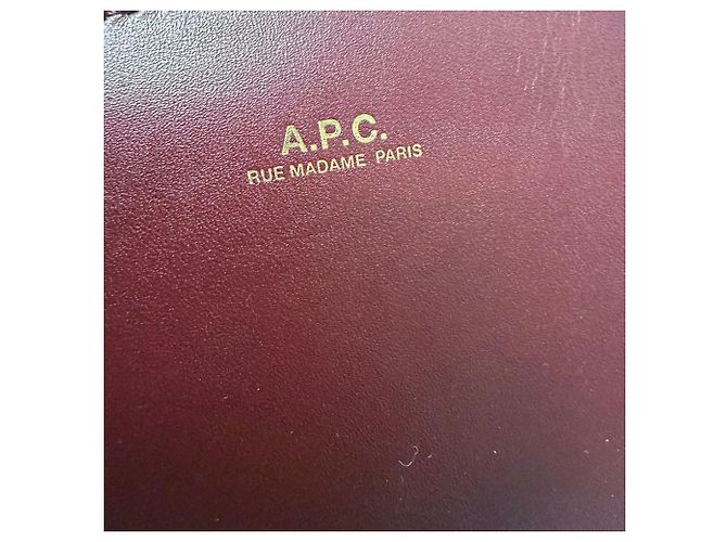 Apc Borsa a mezzaluna A.P.C. in pelle rossa Rosso Bordò - vista 4