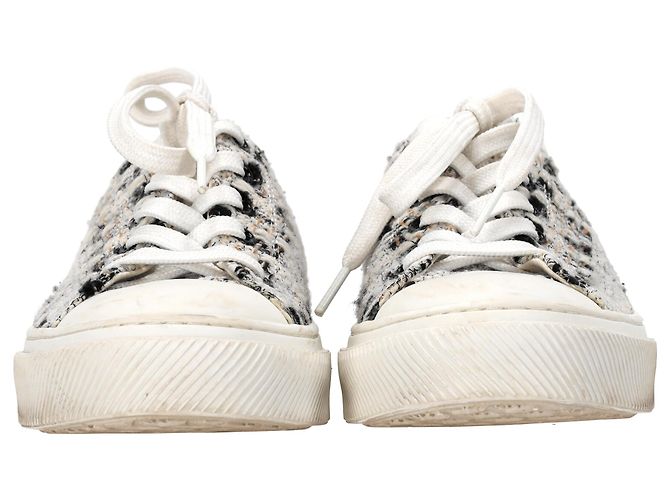 Sneakers Goldie di Stuart Weitzman in tweed multicolore - vista 4
