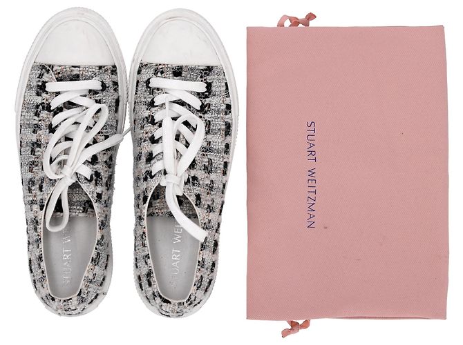Sneakers Goldie di Stuart Weitzman in tweed multicolore - vista 5