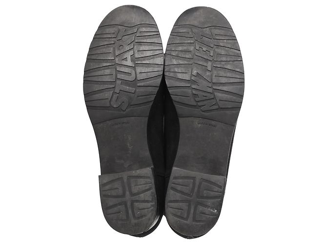 Bottes genou Stuart Weitzman en daim noir - vue 5