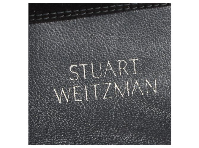 Bottes genou Stuart Weitzman en daim noir - vue 9
