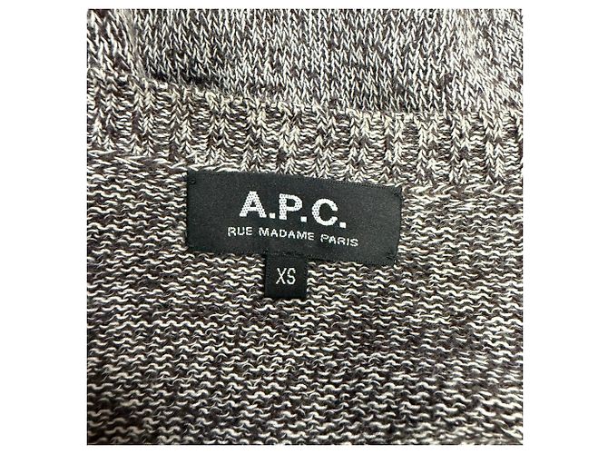 Autre Marque Jersey de cuello redondo A.P.C. en lino gris - vista 2
