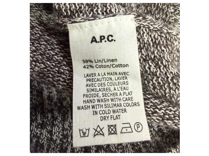 Autre Marque Jersey de cuello redondo A.P.C. en lino gris - vista 3