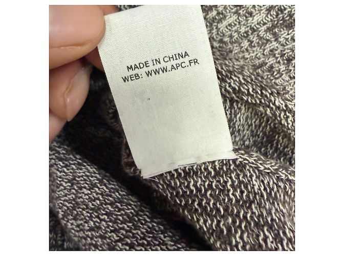 Autre Marque Jersey de cuello redondo A.P.C. en lino gris - vista 4