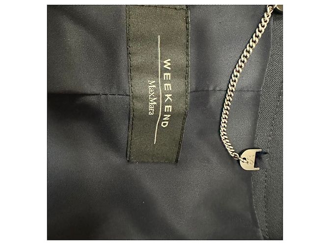 Einreihiger Blazer Weekend Max Mara aus Navy-Blauer Wolle Marineblau - Ansicht 4