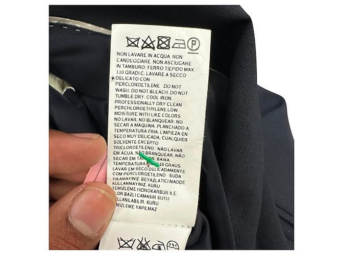 Einreihiger Blazer Weekend Max Mara aus Navy-Blauer Wolle Marineblau - Ansicht 6