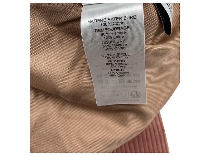 Chloé Chaqueta corta de pana en algodón rosa Castaño - vista 7