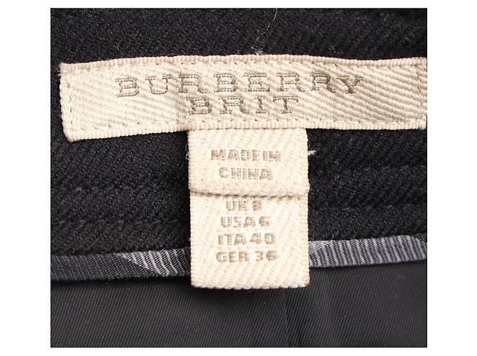 Burberry Brit Bleistiftrock aus schwarzer Wolle - Ansicht 3