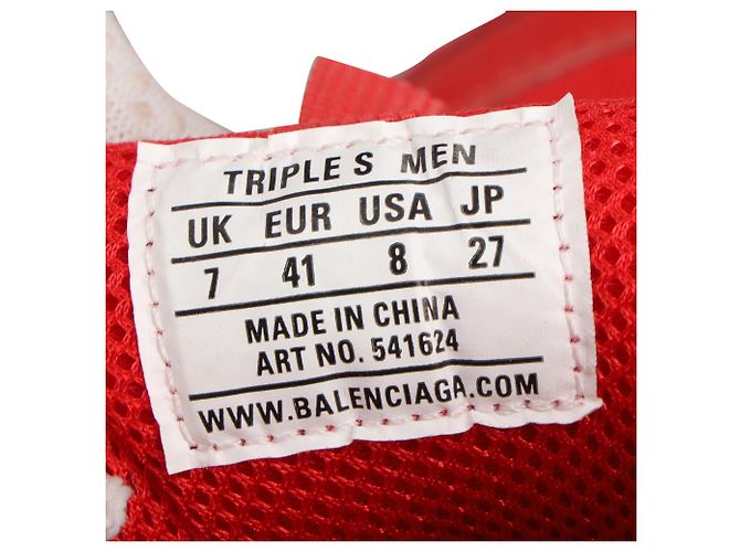 Everyday Baskets Balenciaga Triple S semelle transparente en polyester rouge - vue 11