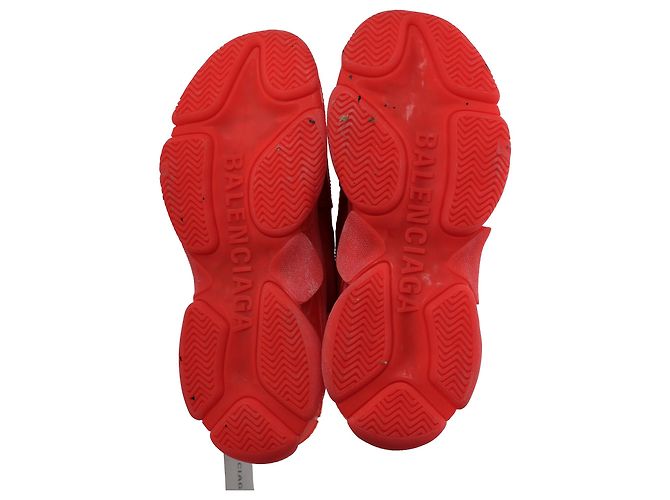 Everyday Baskets Balenciaga Triple S semelle transparente en polyester rouge - vue 5
