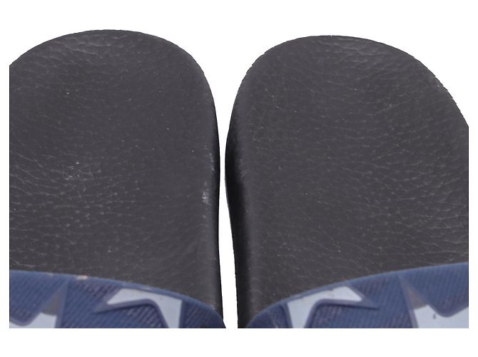 Valentino Garavani Sandali Slide Valentino Denim Stars in gomma blu Blu navy - vista 7