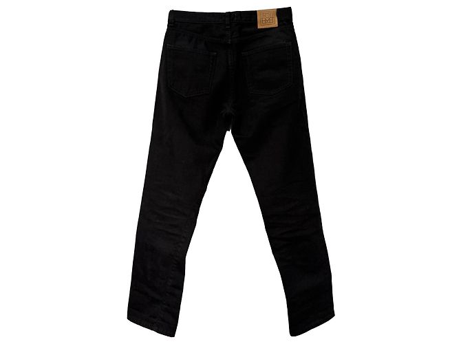 Pantalones vaqueros rectos Totême en algodón negro - vista 2