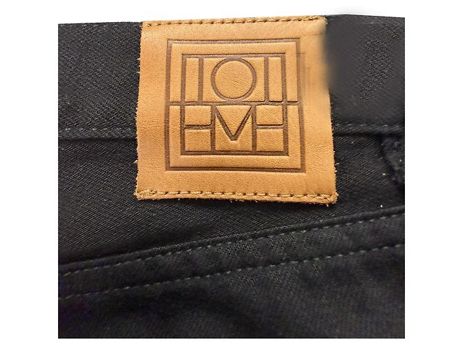 Pantalones vaqueros rectos Totême en algodón negro - vista 3