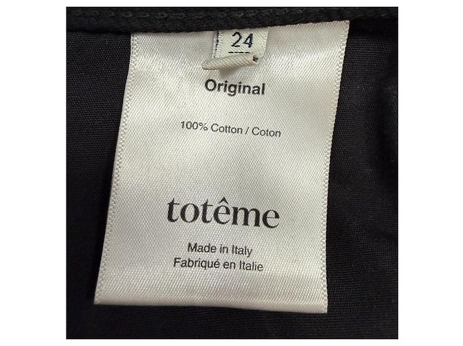 Pantalones vaqueros rectos Totême en algodón negro - vista 6