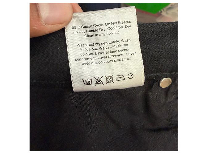 Pantalones vaqueros rectos Totême en algodón negro - vista 7