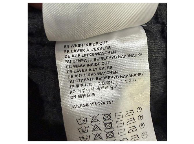 Totême V-Ausschnitt Rippstrickpullover aus grauer Wolle - Ansicht 6