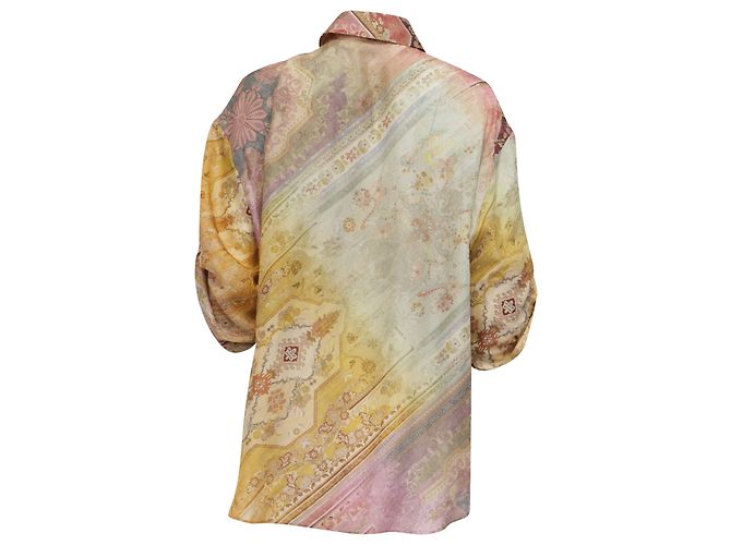 Zimmermann Tallow Relaxed Button-Up Hemd aus mehrfarbiger Seide Mehrfarben - Ansicht 4