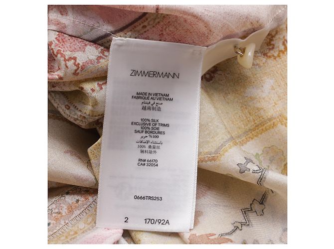 Zimmermann Tallow Relaxed Button-Up Hemd aus mehrfarbiger Seide Mehrfarben - Ansicht 6