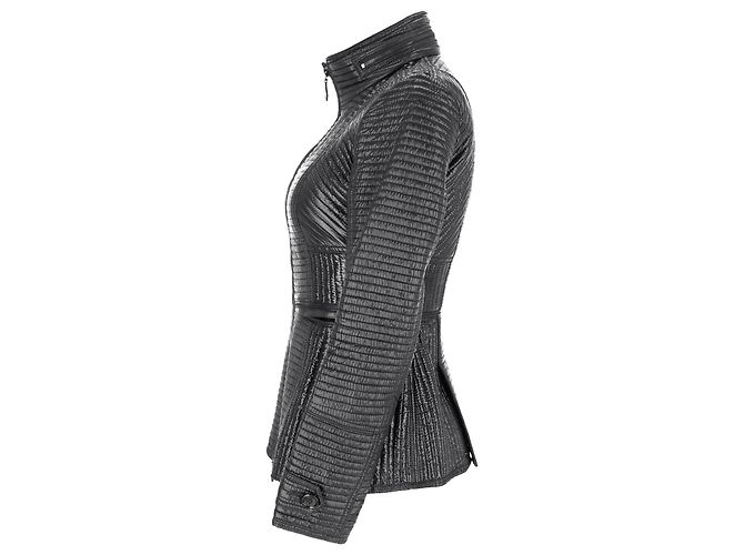 Burberry Steppjacke aus schwarzem Polyester - Ansicht 2