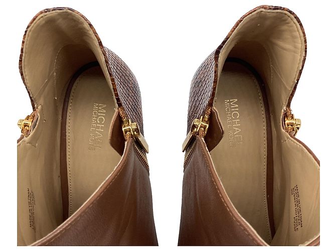 Botines de punta abierta Alane de Michael Michael Kors en piel marrón Castaño - vista 10