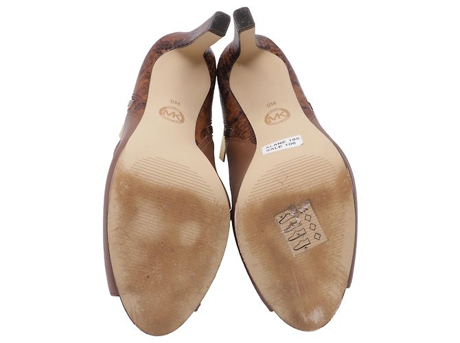 Botines de punta abierta Alane de Michael Michael Kors en piel marrón Castaño - vista 6