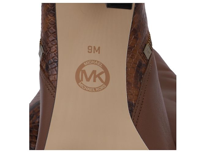 Botines de punta abierta Alane de Michael Michael Kors en piel marrón Castaño - vista 7