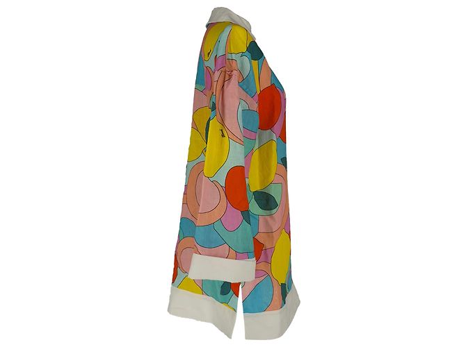 Mini abito stampato Enzo di Staud in lino multicolore - vista 2