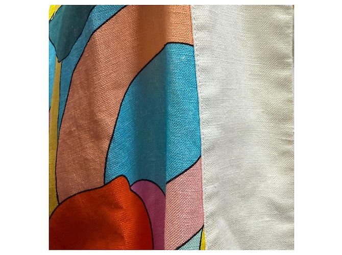 Mini abito stampato Enzo di Staud in lino multicolore - vista 5