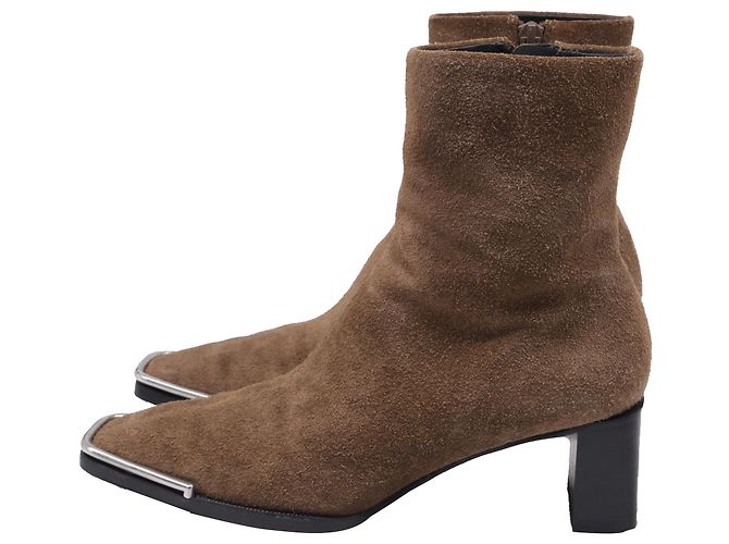 Botines Alexander Wang en ante marrón Castaño - vista 5