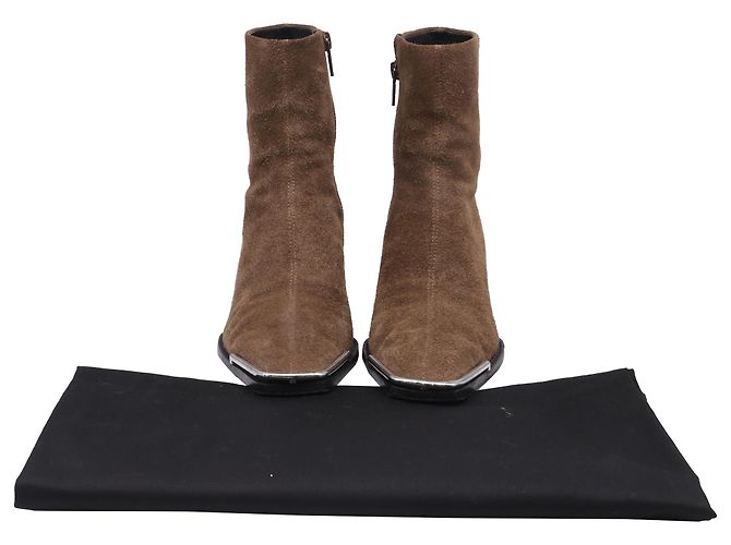 Botines Alexander Wang en ante marrón Castaño - vista 6