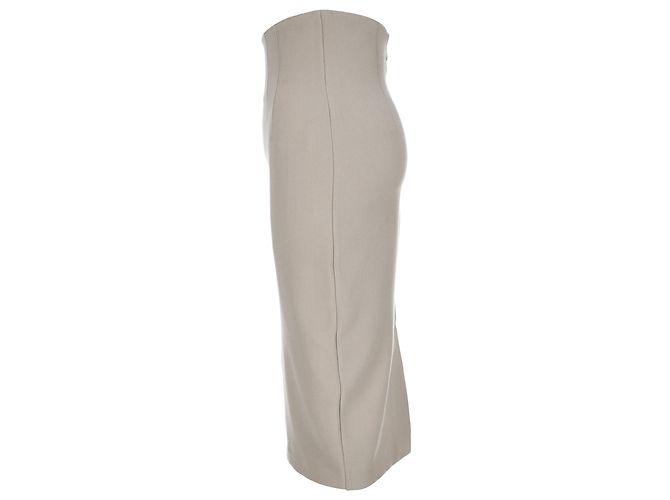 Falda midi Burberry London en poliéster blanco Crudo - vista 2