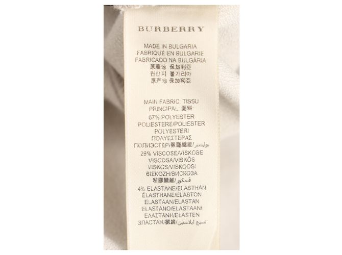 Falda midi Burberry London en poliéster blanco Crudo - vista 5