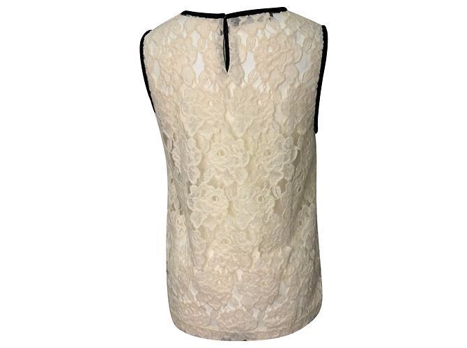 Dolce & Gabbana Dolce and Gabbana Lace Tank Top in Cream Cotton White - view 3