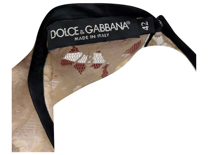 Dolce & Gabbana Dolce and Gabbana Lace Tank Top in Cream Cotton White - view 5