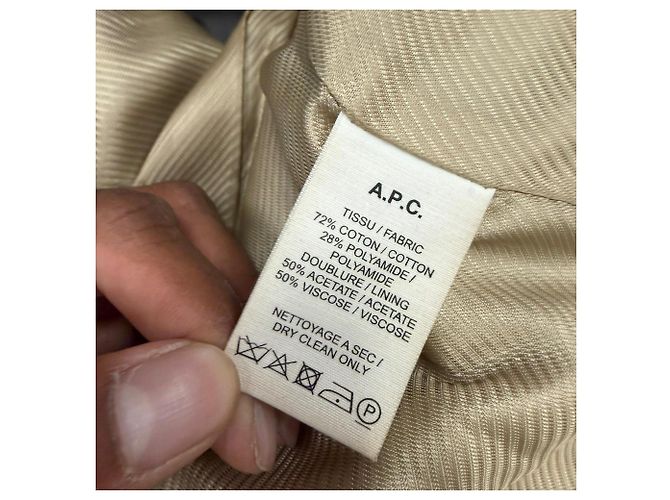 Apc Gabardina Greta de A.P.C. en algodón beige - vista 6