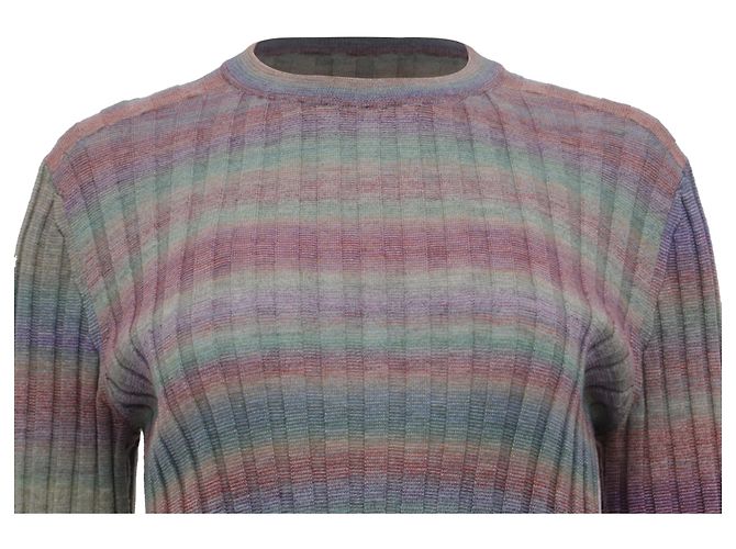 Maglione a coste Poor Boy Re/Done in lana multicolore - vista 2