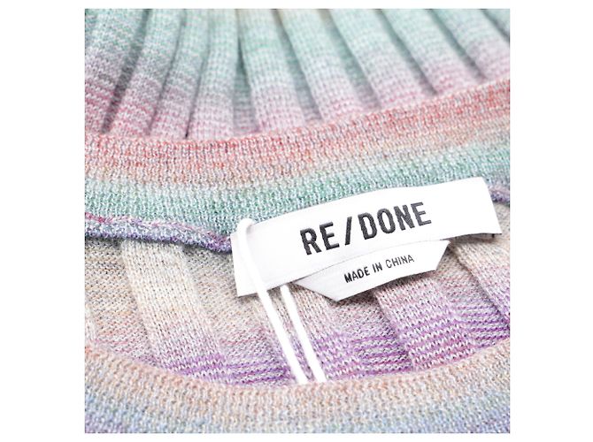 Maglione a coste Poor Boy Re/Done in lana multicolore - vista 5