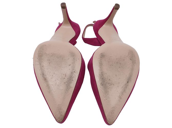 Décolleté slingback a punta Stuart Weitzman in scamosciato rosa Marrone - vista 8