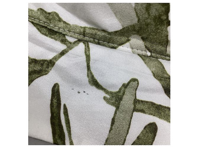 Camicia Brunello Cucinelli Herbarium in seta verde Stampa python - vista 10