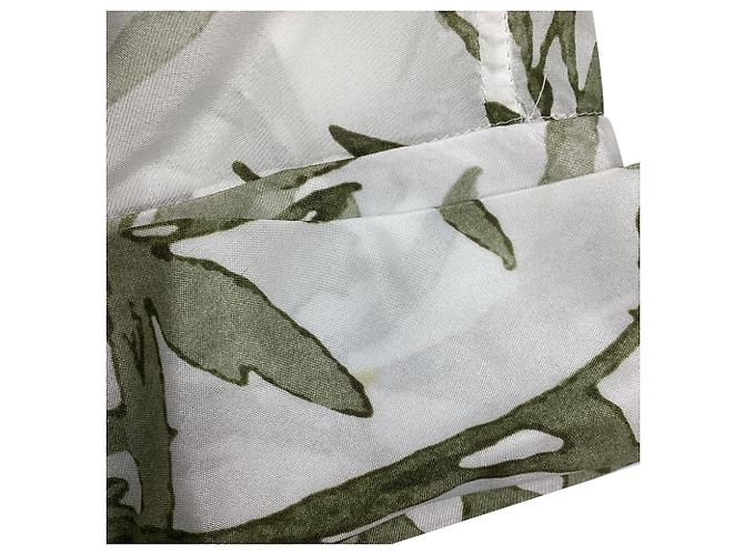 Camicia Brunello Cucinelli Herbarium in seta verde Stampa python - vista 12