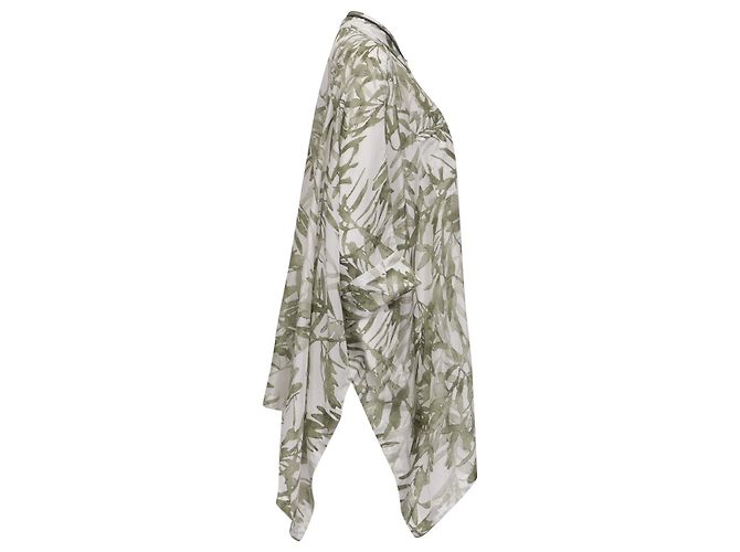 Camicia Brunello Cucinelli Herbarium in seta verde Stampa python - vista 4